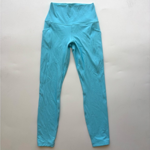 Lululemon Align size 6 high rise leggings with pockets icing blue 25 inch - Picture 1 of 6